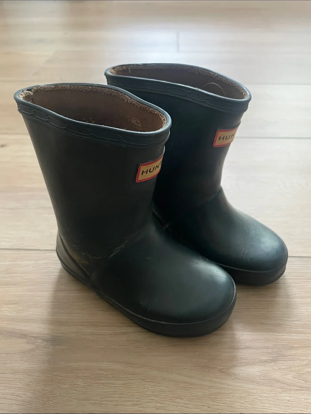 Hunter Baby Black Short Rain Boots, Size 5, Boy or Girl